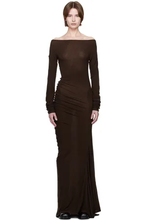 Holzweiler Robe longue Estella brune