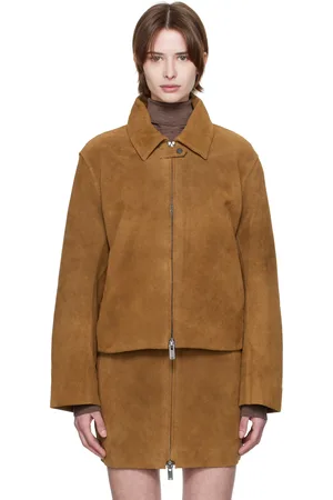 Holzweiler Blouson Cia brun clair en suède