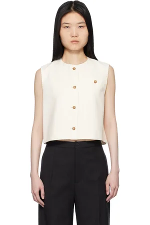 Loulou de Saison Gilet Esme blanc cassé