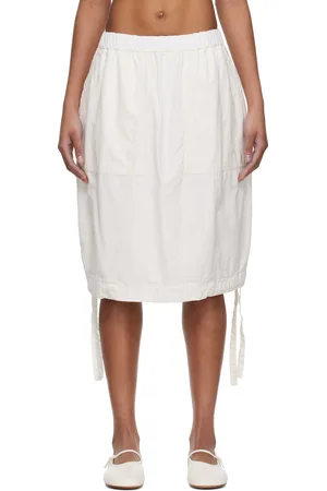 CASEY CASEY Jupe midi bouffante blanc cassé