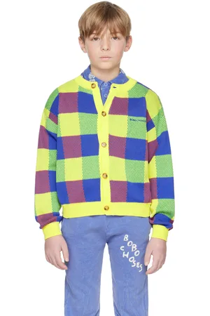 Bobo Choses Enfant | Cardigan multicolore à motif vichy en jacquard