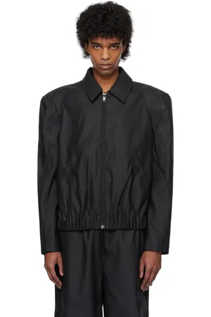 HAN Kjøbenhavn Blouson aviateur noir en caoutchouc