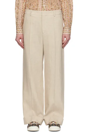 VALENTINO Pantalon beige à coutures pincées