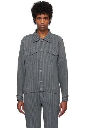 Issey Miyake Blouson léger Wool Like gris