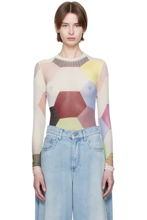 J.W.Anderson T-shirt à manches longues multicolore à motif graphique imprimé