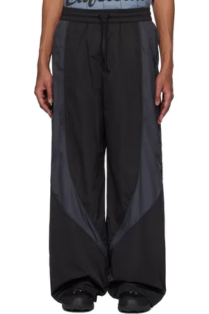 HAN Kjøbenhavn Pantalon de survêtement noir à panneaux