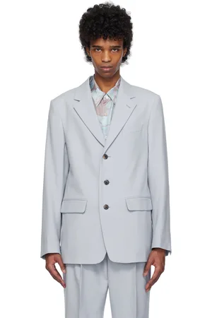 DRIES VAN NOTEN Veston bleu en laine