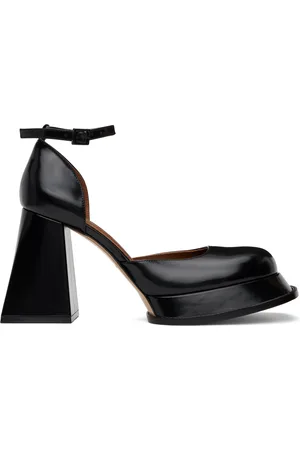 Shushu/Tong Chaussures à talon bottier noires à bout rond