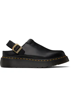 Dr. Martens Flâneurs à enfiler Laketen noirs en cuir Atlas à bride arrière et à plateforme