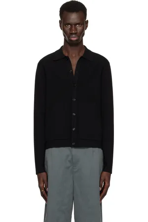 DRIES VAN NOTEN Cardigan noir à col classique