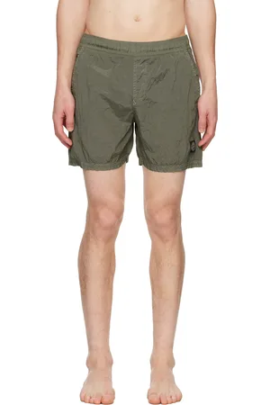 Stone Island Maillot de bain vert en nylon iridescent ECONYL®