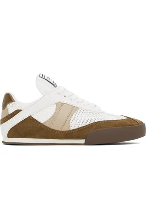 Chloé Baskets Kick blanc et brun à logos