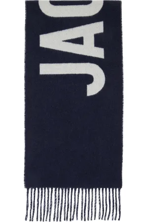 Jacquemus Écharpe bleu marine à logo