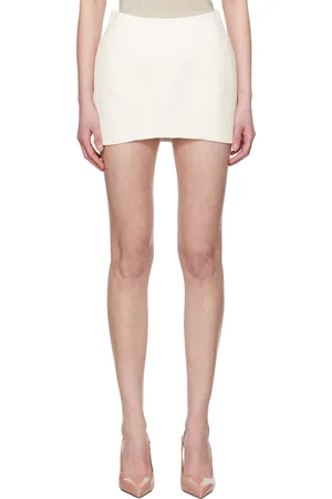 MUGLER Minijupe façon tailleur blanche
