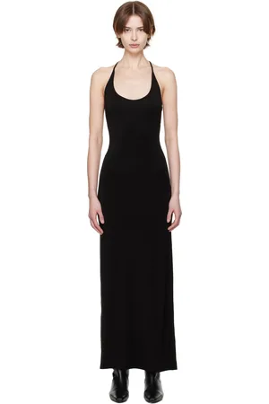 Fax Copy Express Robe longue ajustée Afternoon noire en jersey extensible
