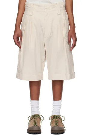 ENGINEERED GARMENTS Short Gurkha beige et blanc
