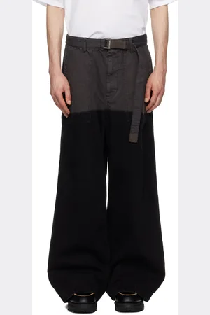 SACAI Pantalon teint en plongée noir