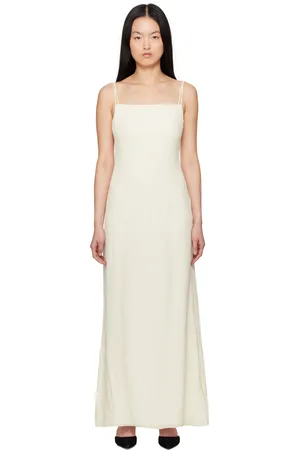 GABRIELA HEARST Robe longue à enfiler Avebury blanc cassé
