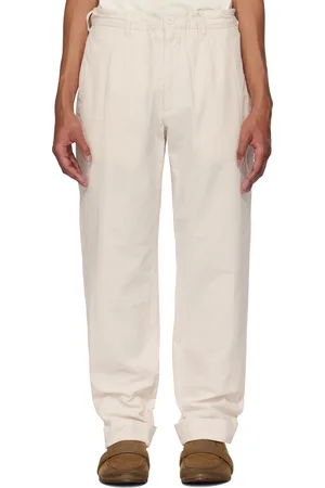 ENGINEERED GARMENTS Pantalon Andover beige et blanc