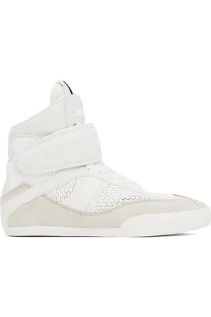 Chloé Baskets Kick blanc et beige à logos