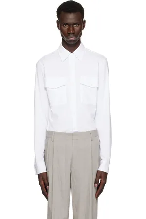 DRIES VAN NOTEN Chemise blanche en jersey de coton