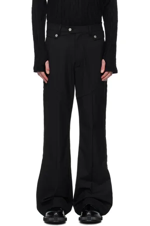 C2H4 Pantalon façon costume ample noir à panneaux