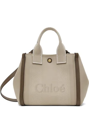 Chloé Petit cabas beige à logos