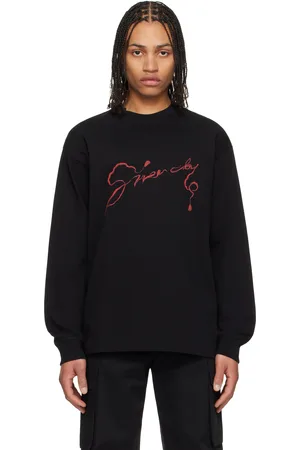 Givenchy T-shirt à manches longues noir à coupe classique
