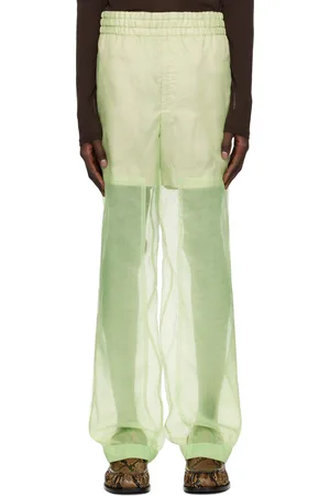 DRIES VAN NOTEN Pantalon étagé vert