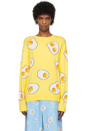 Moschino Pull jaune à images d