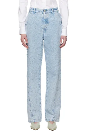mfpen Jean bleu à coutures extérieures torsadées