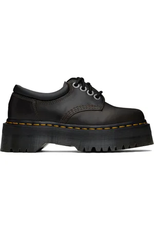 Dr. Martens Derbys 8053 bruns en cuir Orleans à semelle Quad à plateforme