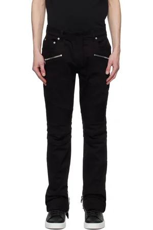 Balmain Jean motard ajusté noir