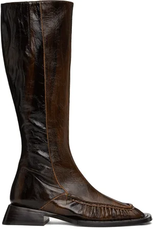 Miista Bottes hautes Pats brunes