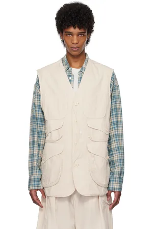 ENGINEERED GARMENTS Veste de chasse beige et blanc