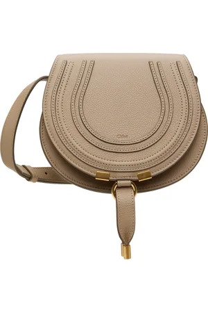 Chloé Petit sac sellier taupe à ornement Marcie