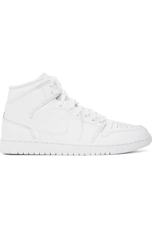 Nike Baskets mi-montantes Air Jordan 1 blanches
