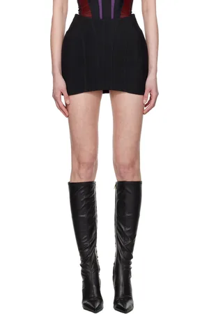 MUGLER Minijupe façon tailleur noire