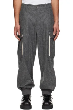 Givenchy Pantalon cargo gris en laine
