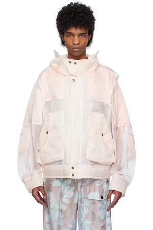 DRIES VAN NOTEN Blouson rose en satin