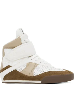 Chloé Baskets Kick blanc et brun à logos