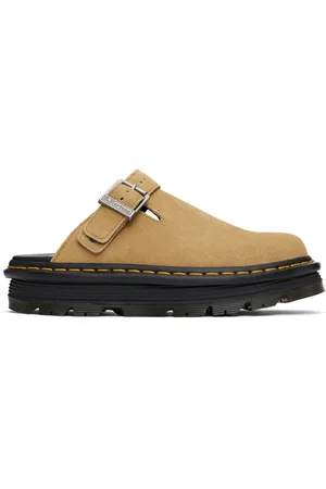 Dr. Martens Flâneurs à enfiler brun clair en suède à semelle Zebzag à plateforme