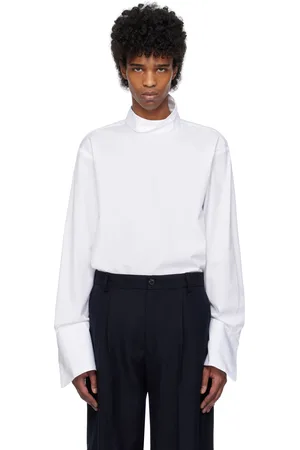 DRIES VAN NOTEN Chemise blanche à col roulé