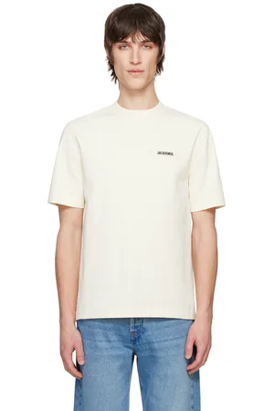 Jacquemus T-shirt beige à écusson en gros-grain - Les classiques
