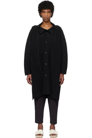 Issey Miyake Blouson noir à assemblage de style cerf-volant