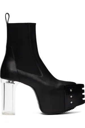 Rick Owens Bottes chelsea Kiss 45 noires à plaque à clous - Hollywood