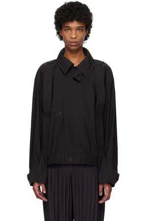Issey Miyake Blouson noir en tissu à parachute