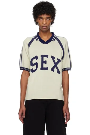 CARNE BOLLENTE Polo Captain Kinky beige et bleu