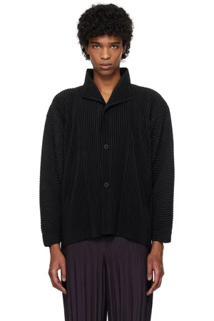 Issey Miyake Blouson noir à assemblage de style cerf-volant