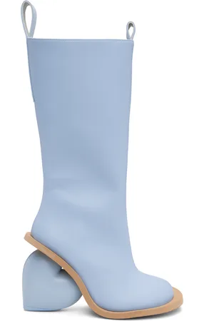 Yume Yume Bottes hautes bleues à talon en forme de cœur